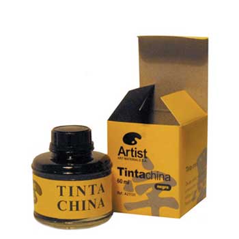 Tinta da China Preto Frasco 60ml